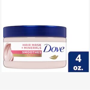 Dove Hair Mask + Minerals Pink Clay Smoothing Treatment 4 oz